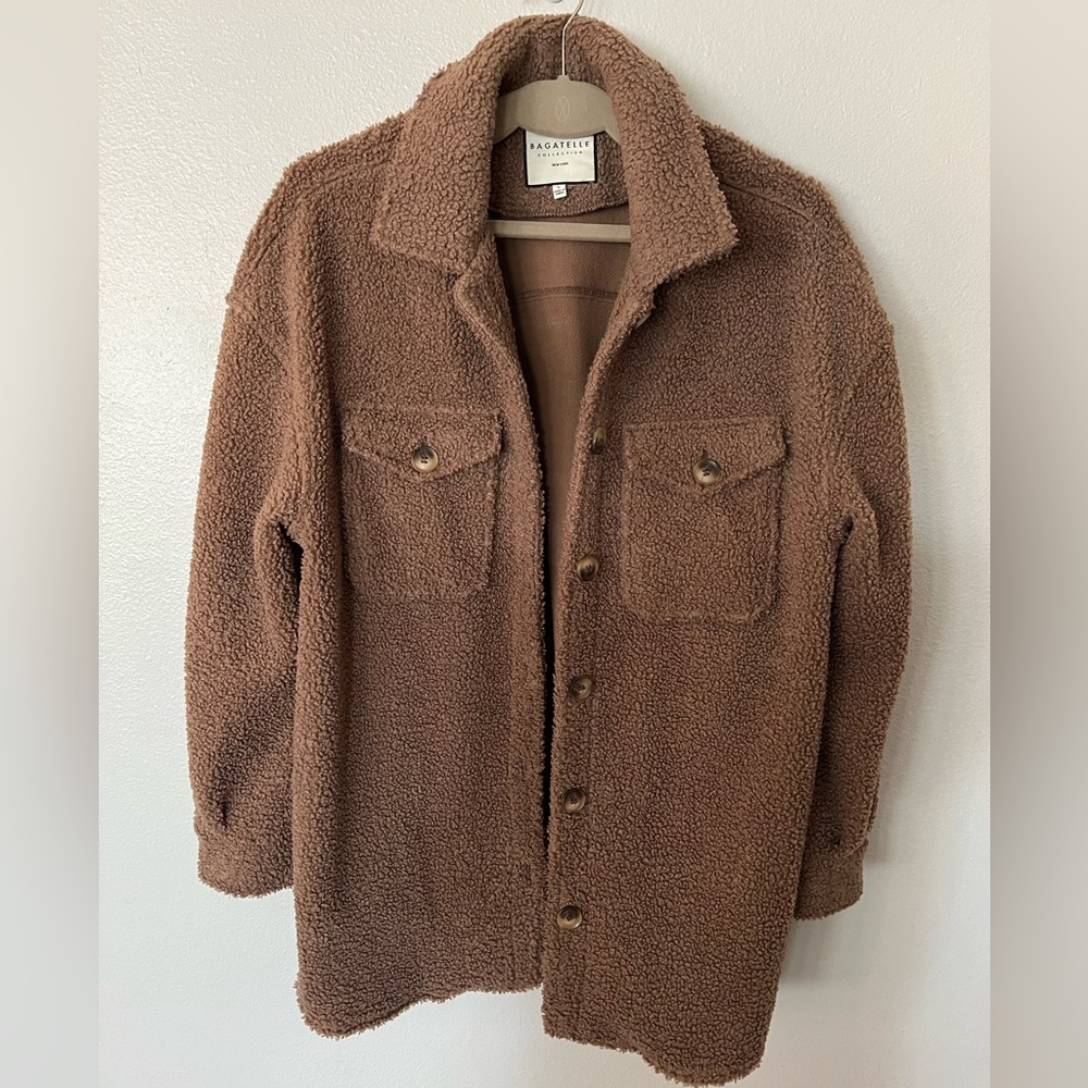 Bagatelle Collection Sherpa Jacket/Shacket; Size Large